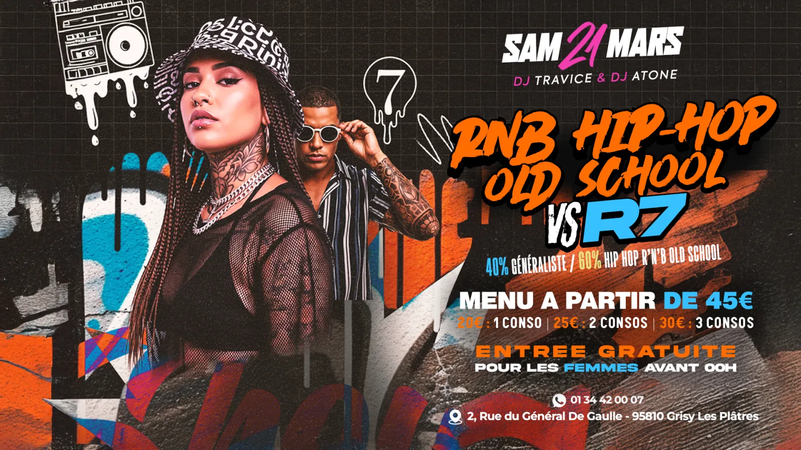 🔥🎧 SAMEDI 21 MARS – RNB OLD SCHOOL VS HIP-HOP VS R7 🎧🔥