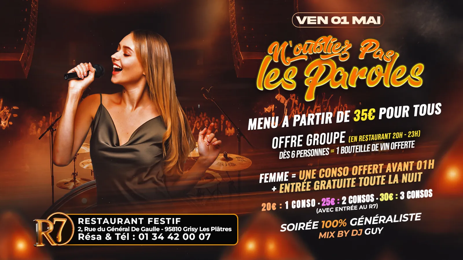 🔥🎤 VENDREDI 01 MAI – N’OUBLIEZ PAS LES PAROLES AU R7 🎤🔥