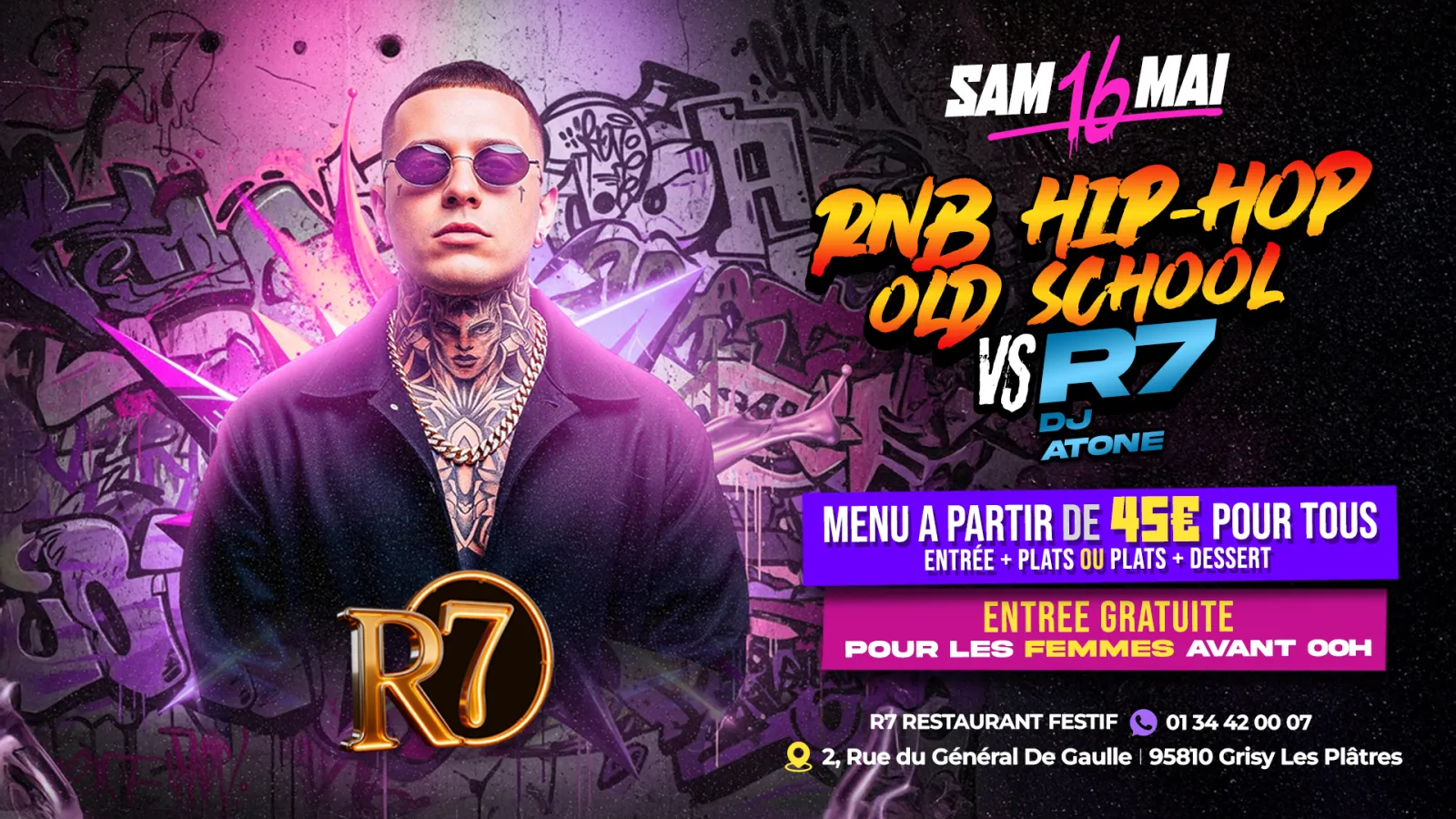 🎤🔥 SAMEDI 16 MAI – RNB HIP-HOP OLD SCHOOL VS R7 🔥🎤