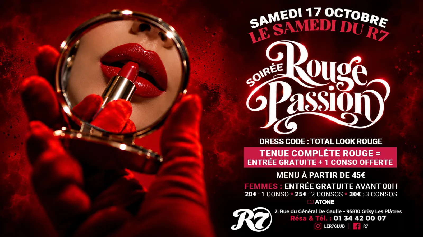 ❤️‍🔥🔴 **SAMEDI 17 OCTOBRE – ROUGE PASSION AU R7 !** 🔴❤️‍🔥