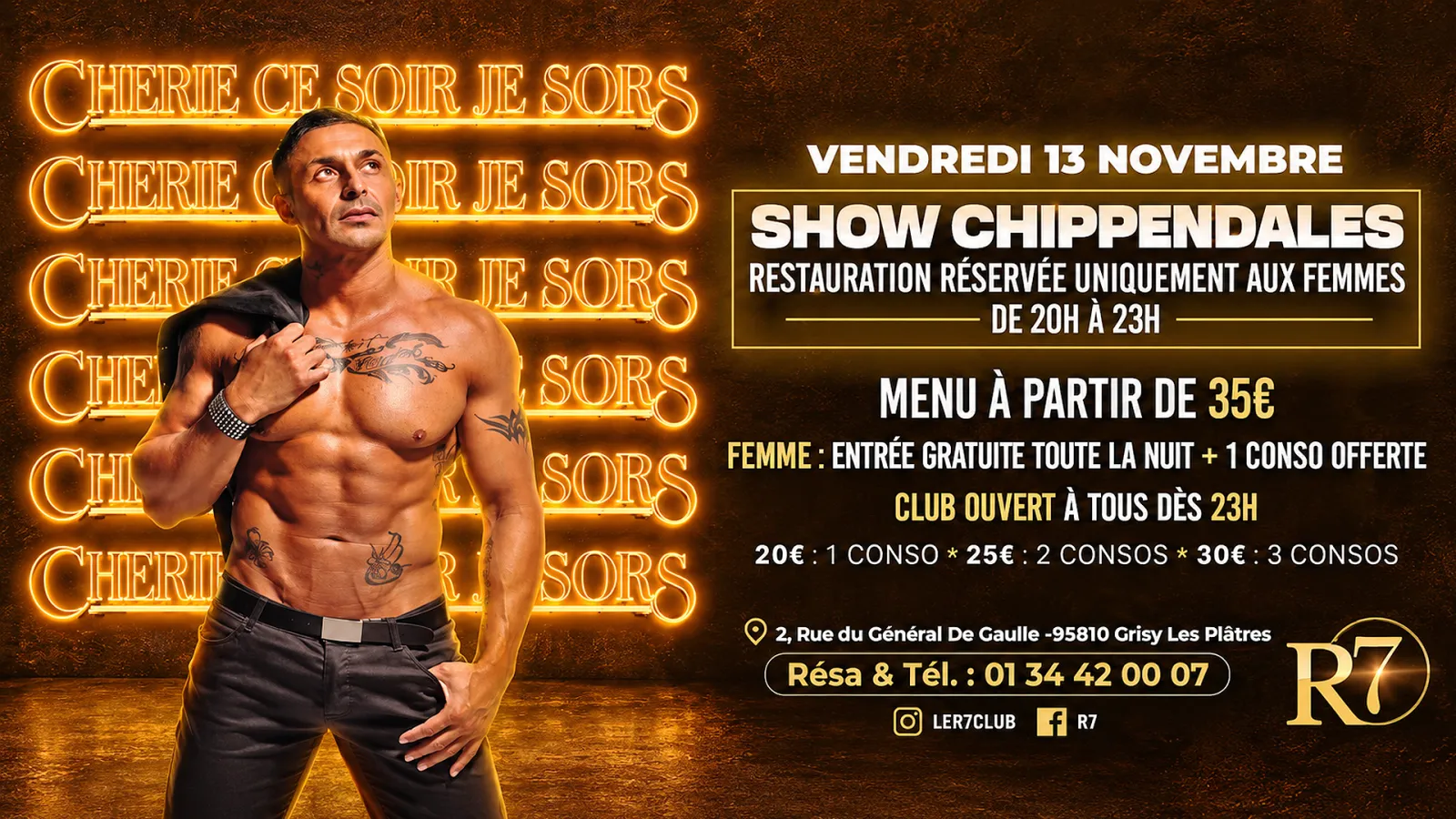 🔥💋 **VENDREDI 13 NOVEMBRE – CHÉRIE, CE SOIR JE SORS !** 💋🔥