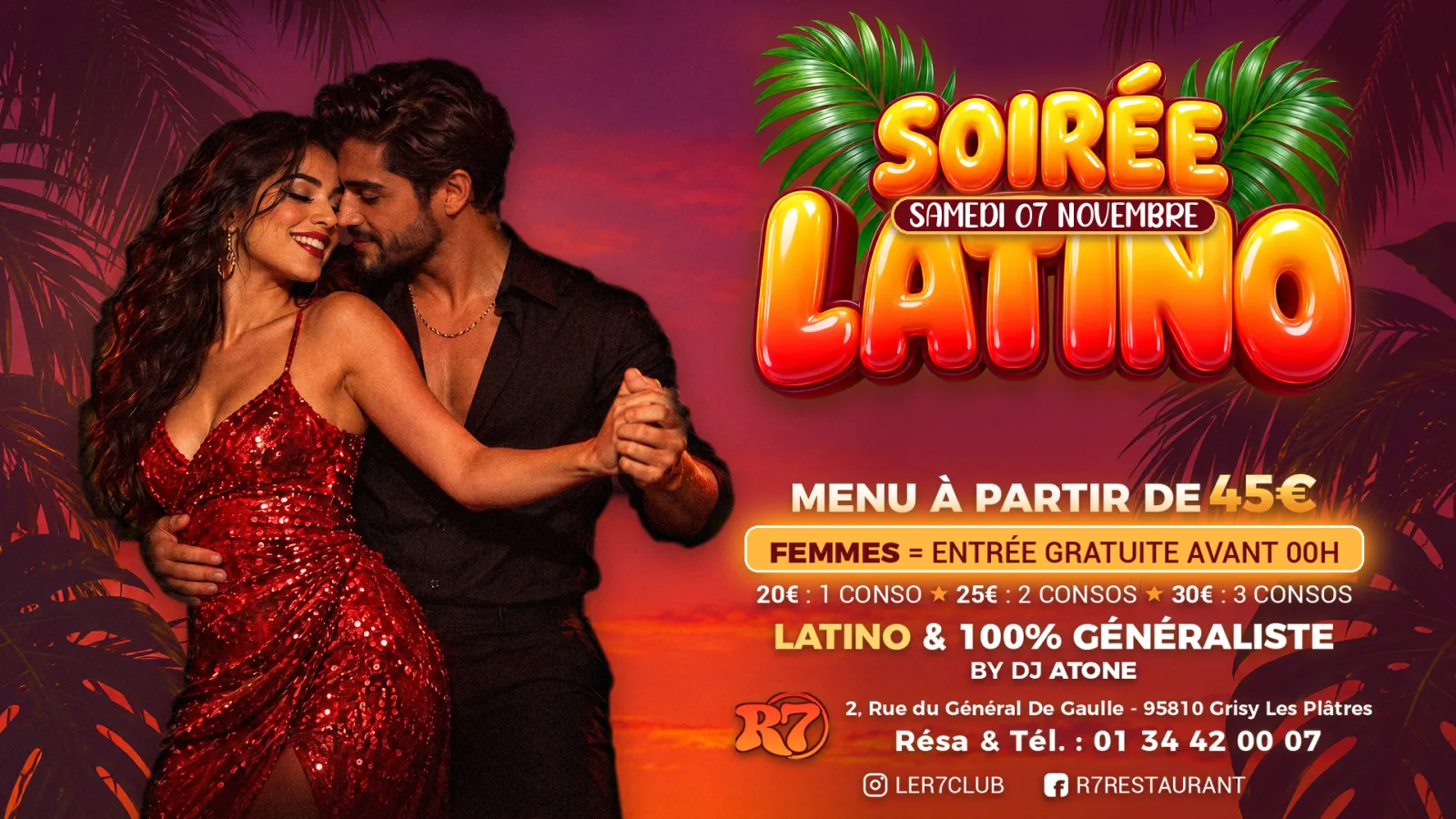 🔥💃 **SAMEDI 7 NOVEMBRE – SOIRÉE LATINO AU R7 !** 🕺🔥